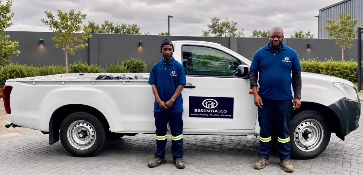 Essentia360 team members with the company bakkie
